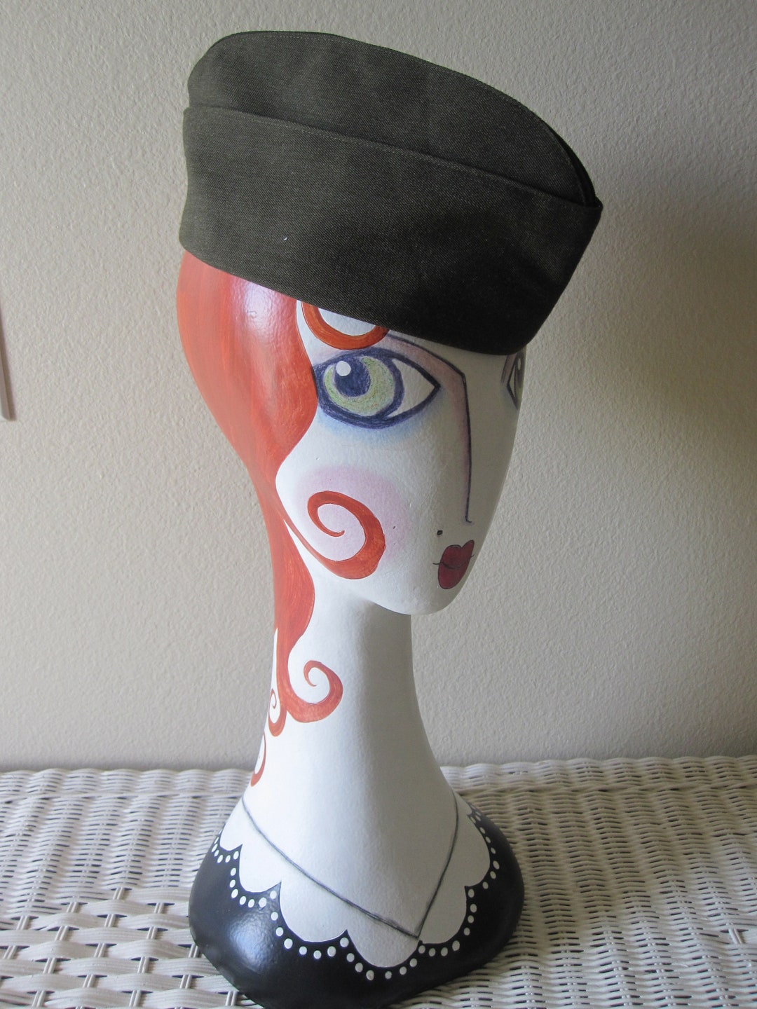 MILITARY ENVELOPE HAT Green Size 7 1/8 Etsy Denmark