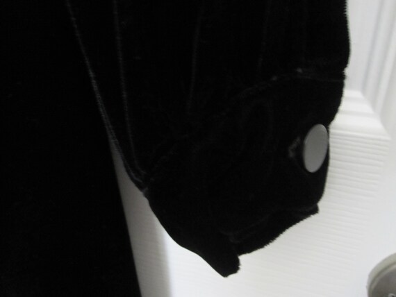 BLACK VELOUR JUMPSUIT 100% Rayon - image 7