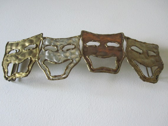 COMEDY/TRAGEDY MASK  Belt Buckle - image 1