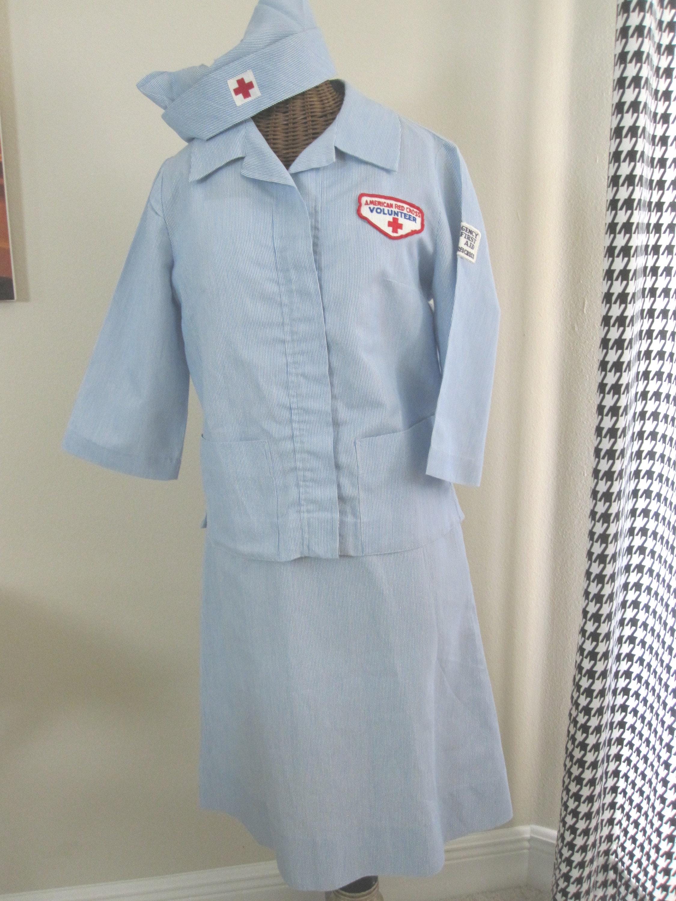 red cross dress uniform RED CROSS VOLUNTEER Uniform Circa 1960s Authentic