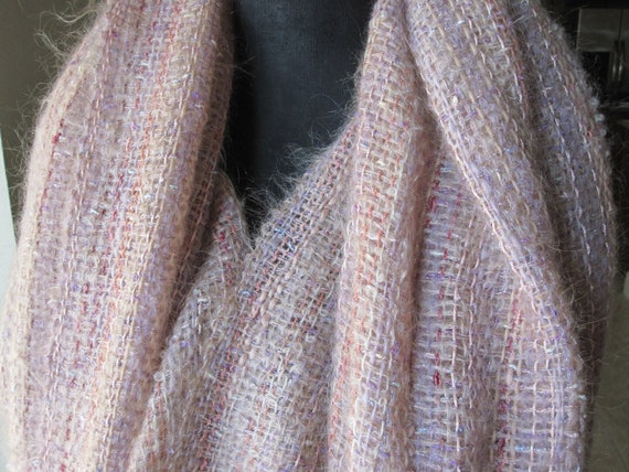 HAND LOOMED WOOL Fringed Wrap - image 5