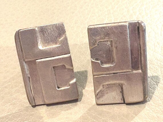 STERLING MINNA HANDMADE Cufflinks Industrial Design View 3