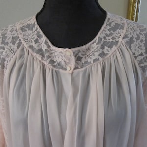 VANITY FAIR CARNATION Pink Bed Jacket Sz M