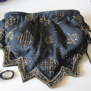 UNIQUE BLACK Beaded BOHO Bag