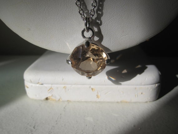 CITRINE GLASS Pendant  Necklace - image 4