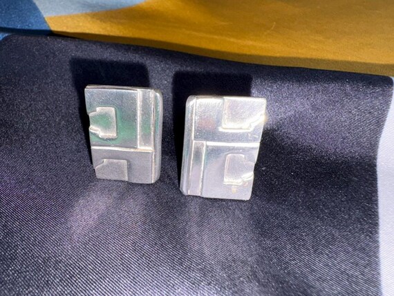 STERLING MINNA HANDMADE Cufflinks Industrial Design View 2