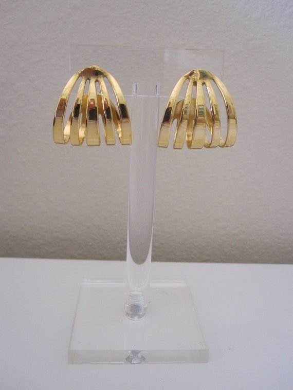 GOLD SEGMENTED HOOP  Pierced Earrings - image 6