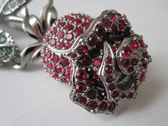 SWAROVSKI RUBY ROSE Brooch