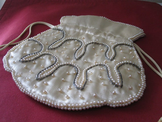 PEARL SEED BEADS Satin Drawstring Bag - image 7