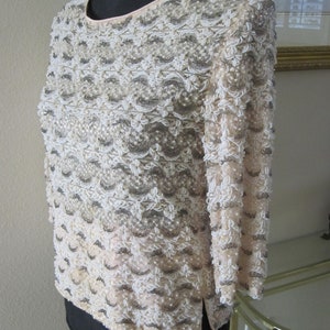 BEADED BLOUSE 1960S Hong Kong