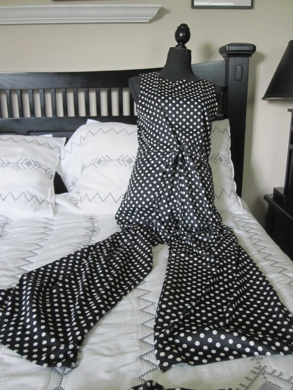 white polka dot jumpsuit Gem