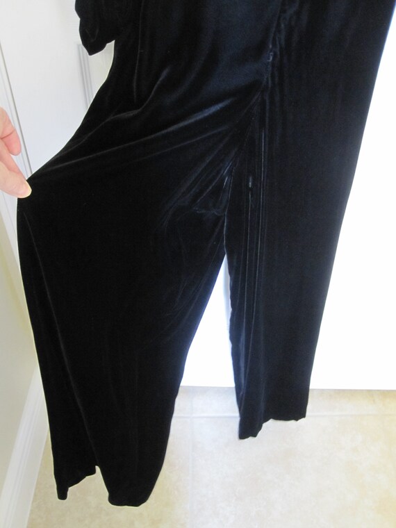 BLACK VELOUR JUMPSUIT 100% Rayon - image 9