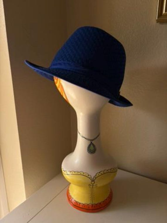 BLUE SPRING FEDORA Hat Size Small - image 6
