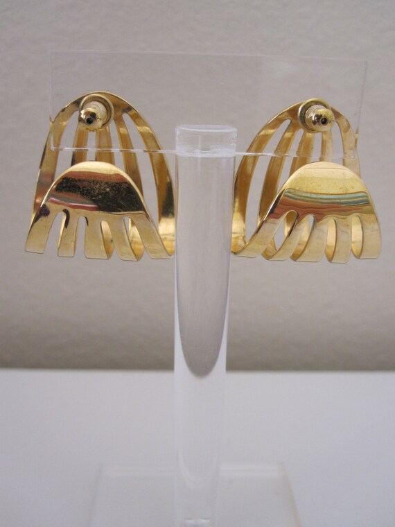 GOLD SEGMENTED HOOP  Pierced Earrings - image 8