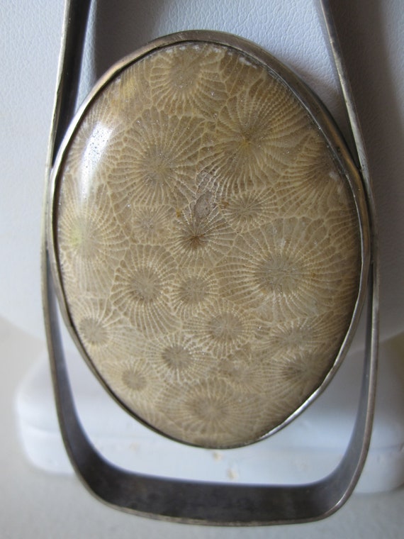 PETOSKEY FOSSILIZED CORAL Artisan Pendant Necklace - image 3