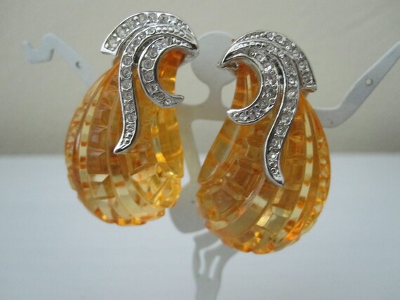 KENNETH JAY LANE Signed Designer Clip Earrings - image 6
