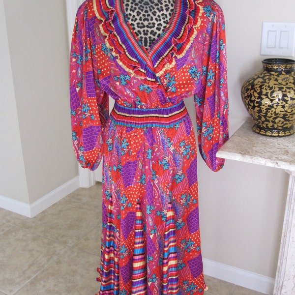 DIANE FRES DESIGNER Multi Color Dress