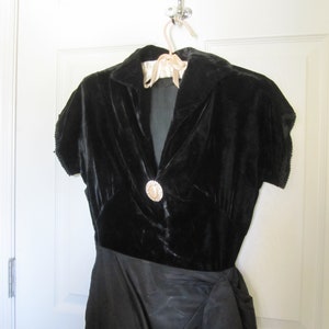 FABULOUS 1950S BLACK Cocktail Dress XS image 1