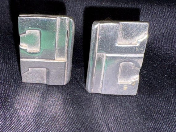 STERLING MINNA HANDMADE Cufflinks Industrial Design View 5