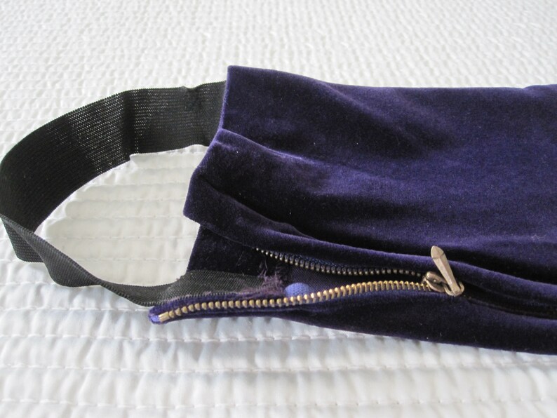 PURPLE VELVET STRETCH Stirrup Pants 1960/'s