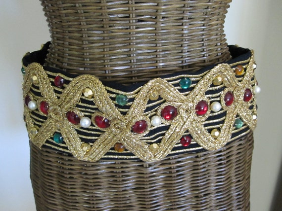 1940's BEADED BRAIDED Costume BELT