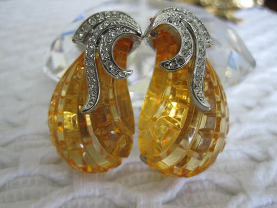 KENNETH JAY LANE Signed Designer Clip Earrings - image 4