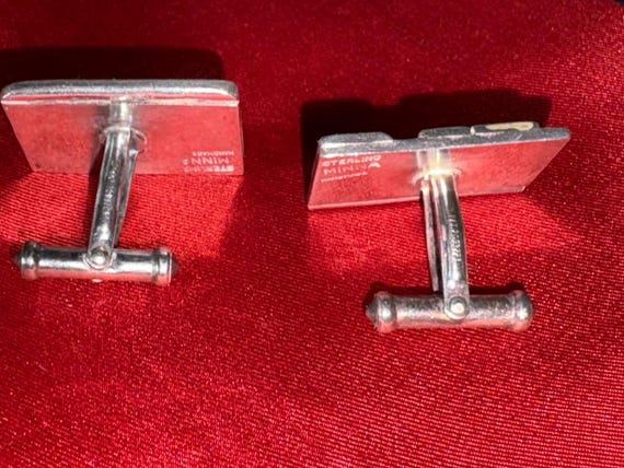 STERLING MINNA HANDMADE Cufflinks Industrial Design View 6