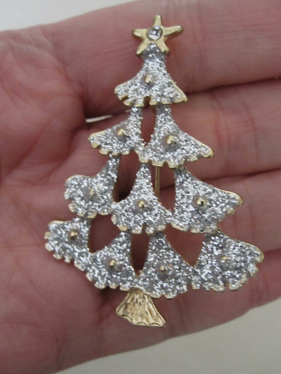 GLITTER CHRISTMAS TREE Brooch - image 3