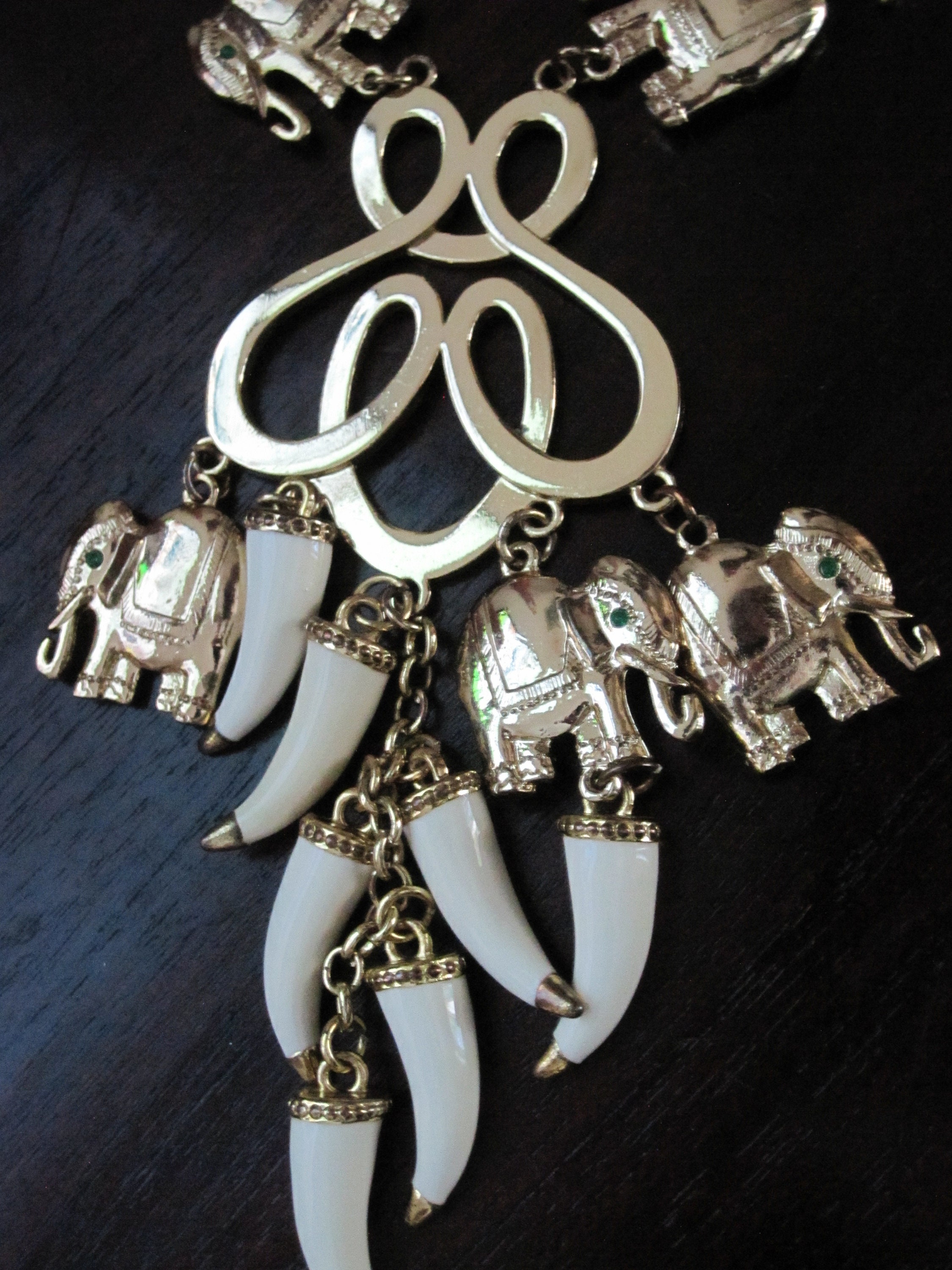 LILLY PULITZER ELEPHANT Necklace With Tusks Etsy