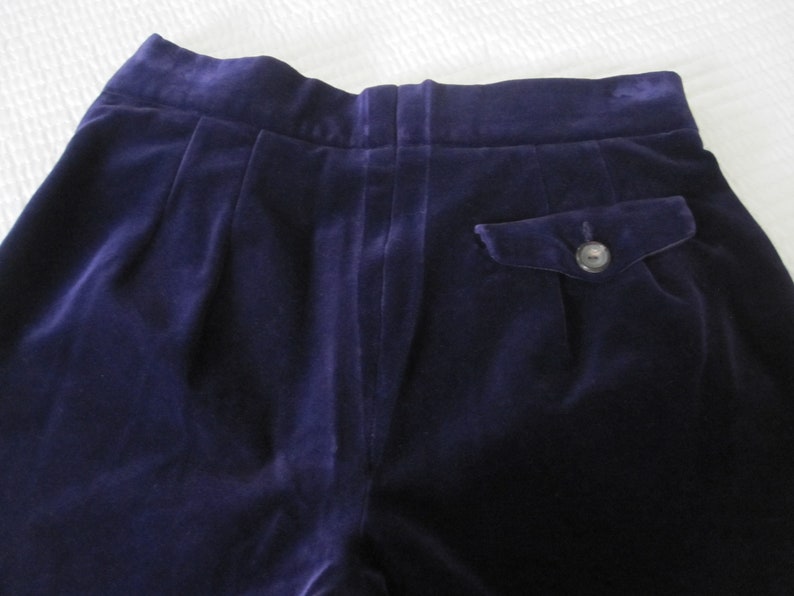 PURPLE VELVET STRETCH Stirrup Pants 1960/'s