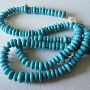 GENUINE TURQUOISE NUGGET Necklace 28 inches