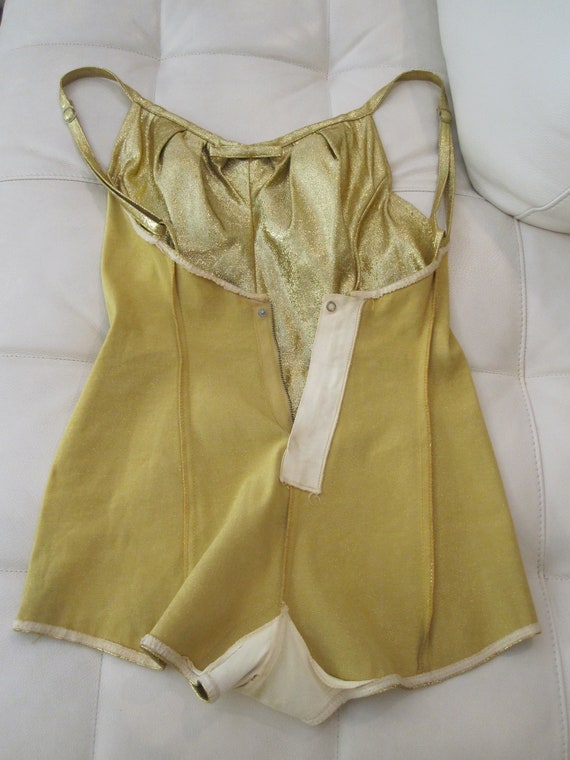 1950s GOLD LAME Bathing Suit By COLE - image 7