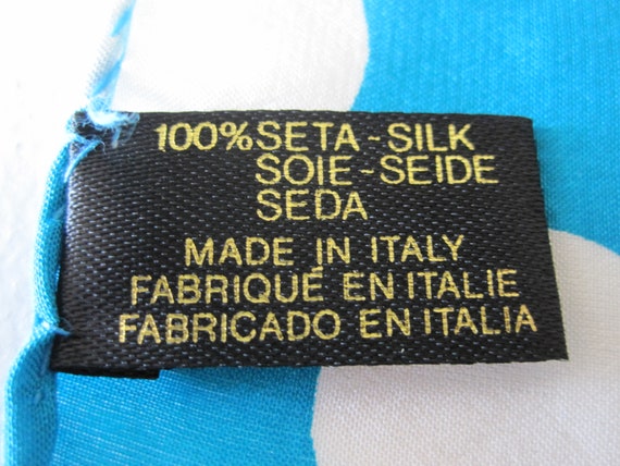 Silk RIBBON POLKA DOT Italian Handkerchief - image 5
