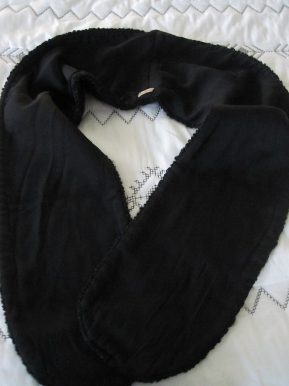 BLACK MOUTON? STOLE Or Long Collar 1940s - image 8