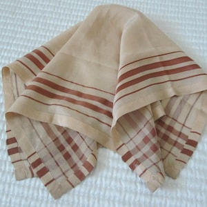 MANS ANTIQUE SILK Handkerchief image 1