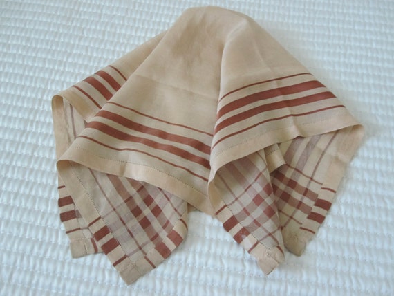 MANS ANTIQUE SILK Handkerchief - image 1
