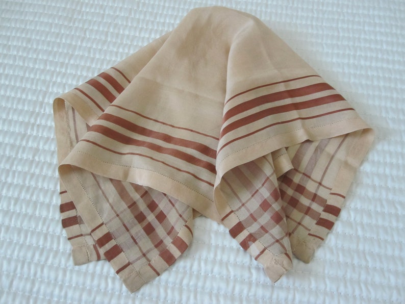 MANS ANTIQUE SILK Handkerchief image 1