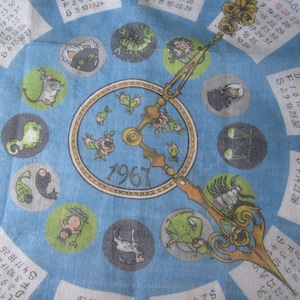 1967 CALENDAR HANDKERCHIEF