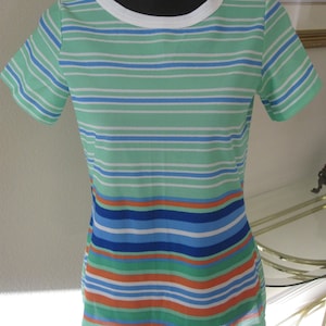 STRIPED POLYESTER T SHIRT Circa 1960s
