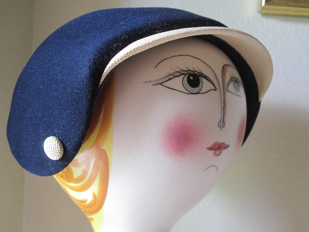 CHILDS EXCELLO NAVY Wool Cap Circa 1950s - Etsy Ireland display picture 2