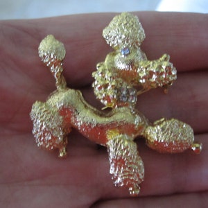 GOLD POODLE PIN Vintage 1960s