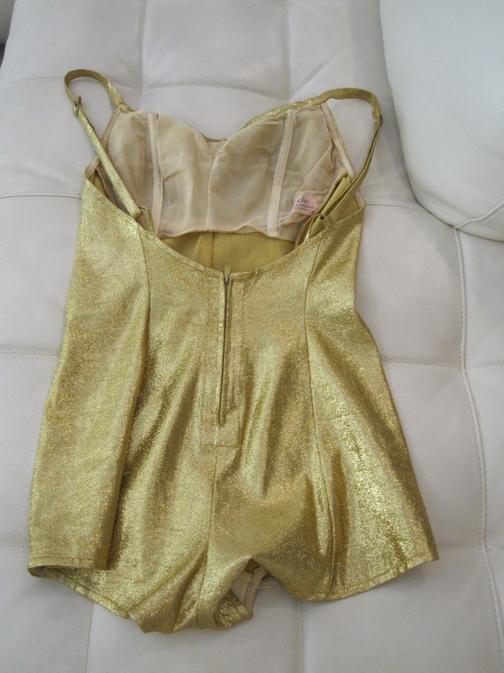 1950s GOLD LAME Bathing Suit By COLE - image 6