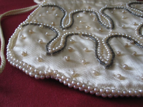 PEARL SEED BEADS Satin Drawstring Bag - image 4