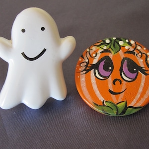HALLOWEEN POMPOEN & GHOST Broches