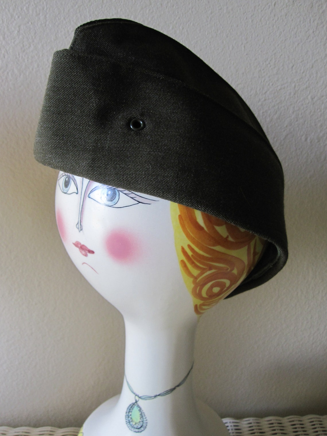 MILITARY ENVELOPE HAT Green Size 7 1/8 Etsy