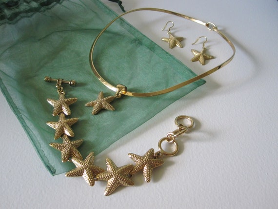 CHARLES ALBERT Gold STARFISH Parure - image 10