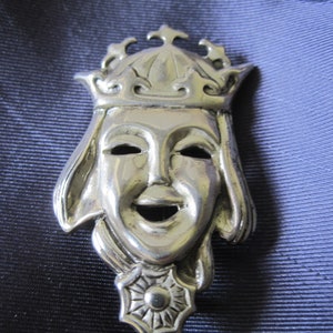 STERLING ROYAL Queen/King  Brooch/Pendant Signed LANG