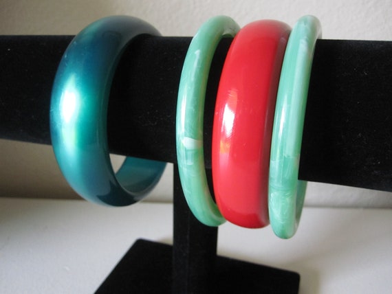 4 WINTER BANGLE BRACELETS - image 2