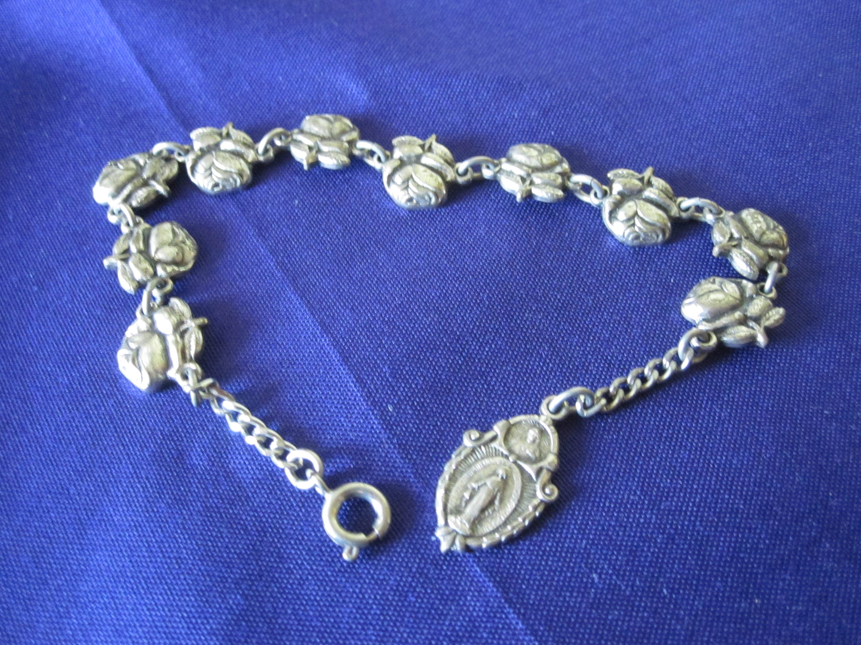 Antique SILVER ROSARY BRACELET Circa 1920s Etsy