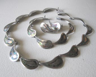 TAXCO SILVER ABALONE Parure